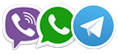 Viber,WhatsApp,Telegram